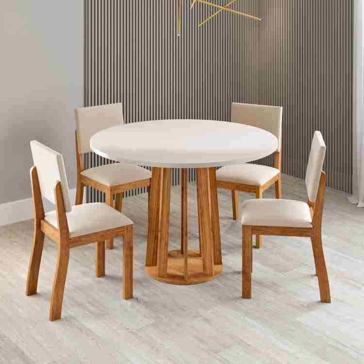 Mesa Melody ((sem vidro) com 4 Cadeiras Bela de linho - Viero - 6.4/SR
