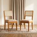 Mesa Lavanda tampo orgânico 1,35m  c/ 4 Cadeiras Lola encosto tela  – KAPPESBERG 2.13/TD 2