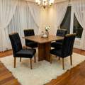 Mesa Salinas 90x90 (Tampo Londres s/ vidro)  com 4 Cadeiras Sophia  – CEL MÓVEIS 6.8/TD 3