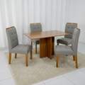 Mesa Salinas 160x80cm  (Tampo Londres s/ vidro) c/6cadeiras sophia – CEL MÓVEIS - 1.12/TD 4