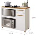 Balcão  Cooktop Chicago 4 Bocas - 1P1G2N  – (SEM FOGÃO) KAIKI MÓVEIS -3.6/TD 3