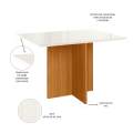 Mesa Jantar Helo 90×90 MDF/Vidro  Base MDF - Poliman 3.4/LD 3.3/RF 2