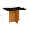 Mesa de Jantar Helo 1.60×0.90 tampo MDF/Vidro - 5.2/LD/CW 1