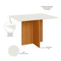 Mesa de Jantar Helo 1.60×0.90 tampo MDF/Vidro - 5.2/LD/CW 3