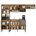 Cozinha New Valência 4 peças (aereo c 1 porta Vidro Fume) - 2.48m - Salletto - 8.8/TD 2